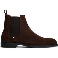 Tommy Hilfiger Corporate Suede Chelsea Boots Brown