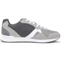 Tommy Hilfiger Icon Leather Lace up Trainers Grey Mix