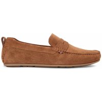 Tommy Hilfiger Suede Slip On Loafers Tan