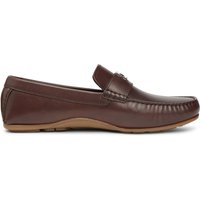 Tommy Hilfiger Hardware Hilfiger Leather Slip On Loafers Brown
