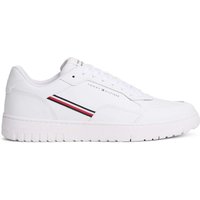 Tommy Hilfiger Basket Core Leather Side Stripe Trainers White