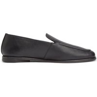 Tommy Hilfiger Leather Slip On Flat Loafers Black