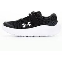 UNDER ARMOUR Kids Surge 4 AC Trainers, Black / Anthracite / White, Size 11 Younger