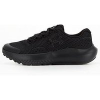 UNDER ARMOUR Junior Boys Running Surge 4 Trainers, Black / Black / Black, Size 3.5 Older