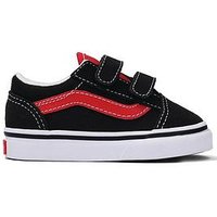 Vans Toddler Old Skool Velcro Trainers, Multi, Size 9 Younger