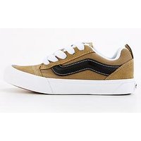 Vans Junior Knu Skool Trainers, Khaki, Size 4 Older