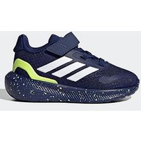 adidas Infant Boys Runfalcon 5 Trainers, Dark Blue/White/Hi-Res Yellow, Size 4 Younger