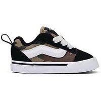 Vans Toddler Knu Skool Elastic Lace Trainers, Green, Size 5 Younger