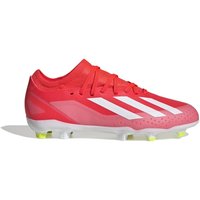 adidas Boys Boy's Juniors X Crazyfast League FG Boots in red white Textile - Size UK 4.5