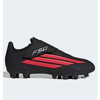 adidas Junior F50 Club Velcro Astro Turf Football Boot, Black, Size 13 Younger